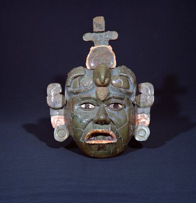 Begrafenismasker uit Tikal, Peten, Guatemala, Vroege Klassieke Periode (ca. 200-600 AD) door Mayan